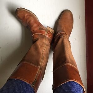 Tan knee high timberland boots